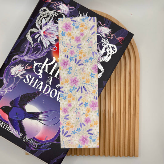 Boekenlegger – Soft Blossoms | Pastel Bloemen op Beige Achtergrond