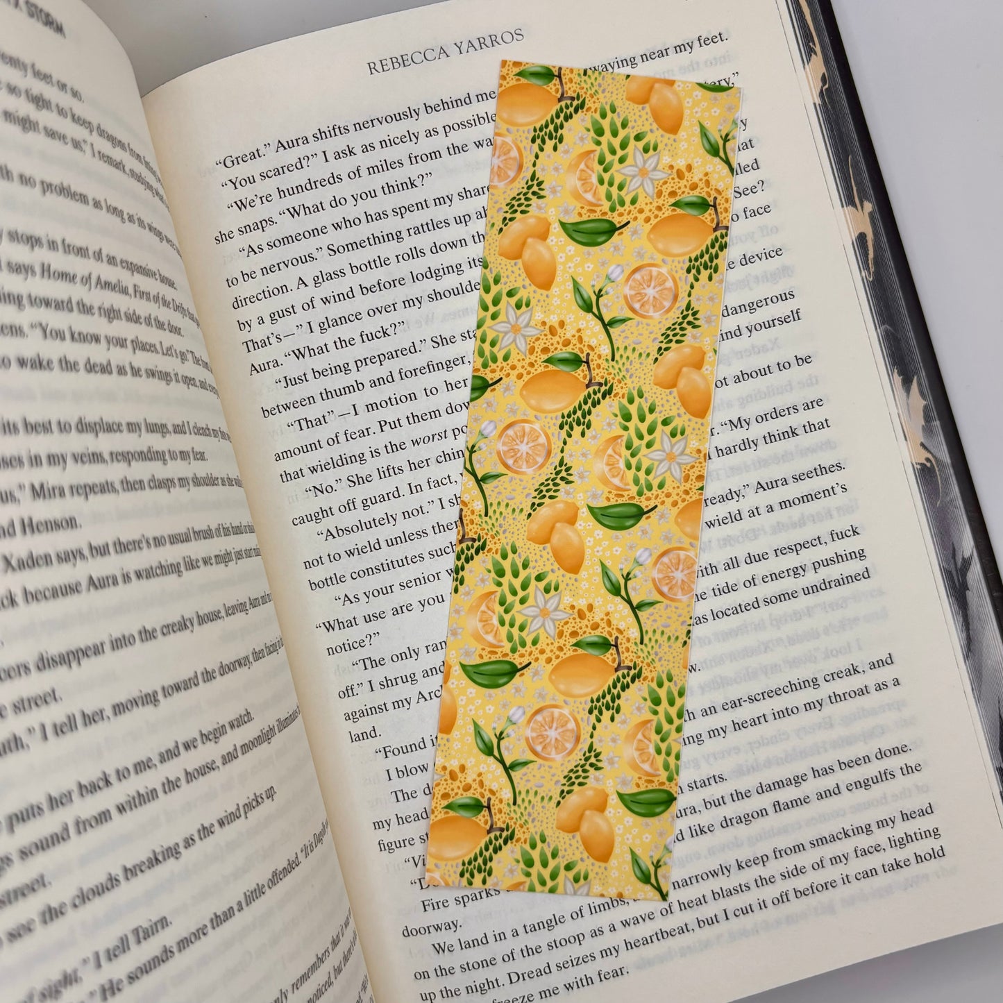Boekenlegger – Lemon Zest | Citroenen, Bloemen & Blaadjes