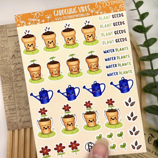 Planner Stickervel – Gardening Day | Stickers voor Tuinliefhebbers
