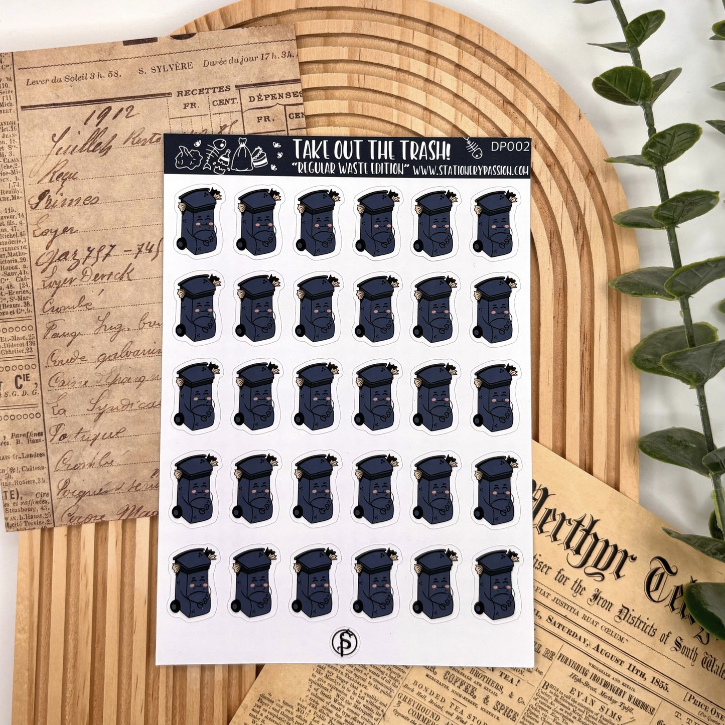 Planner Stickervel – Grey Bin Day | Restafval Reminder Sticker