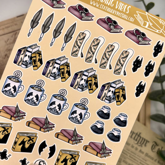Planner Stickervel – Reading Vibes | Bookish Stickers voor Journals