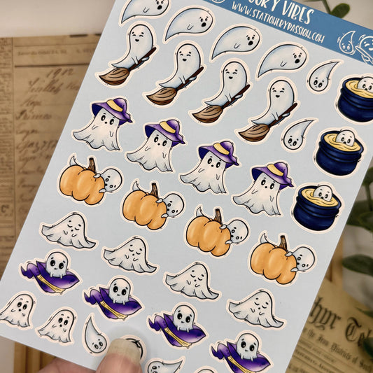 Planner Stickervel – Spooky Ghosts | Halloween Decoratie Stickers