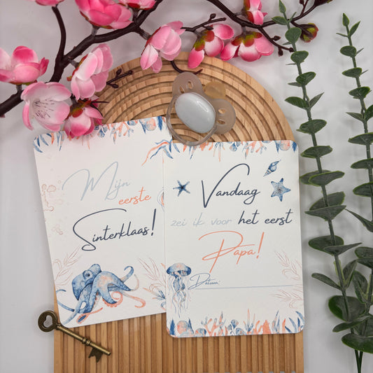 Mijlpaalkaarten Set 31 kaarten – Ocean Wonders | Baby’s Eerste Jaar met Onderwaterdieren