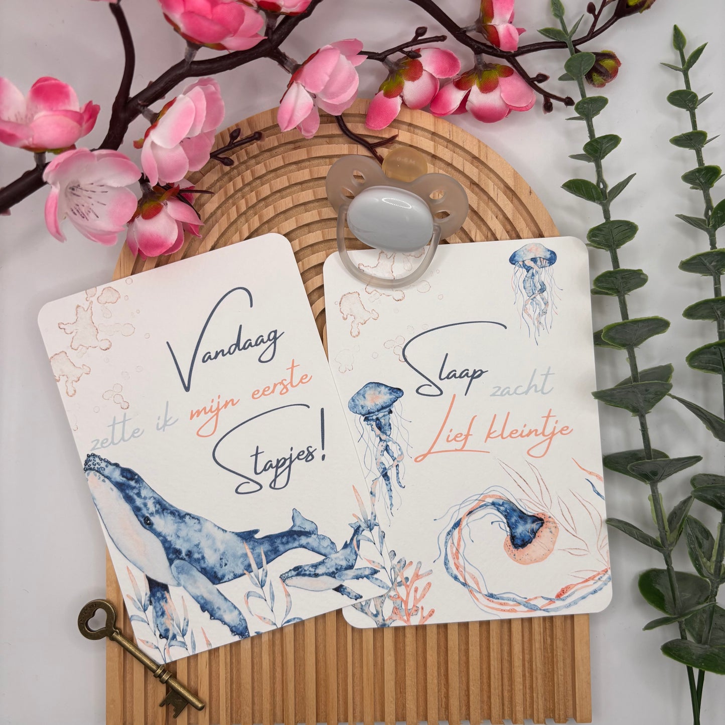 Mijlpaalkaarten Set 31 kaarten – Ocean Wonders | Baby’s Eerste Jaar met Onderwaterdieren