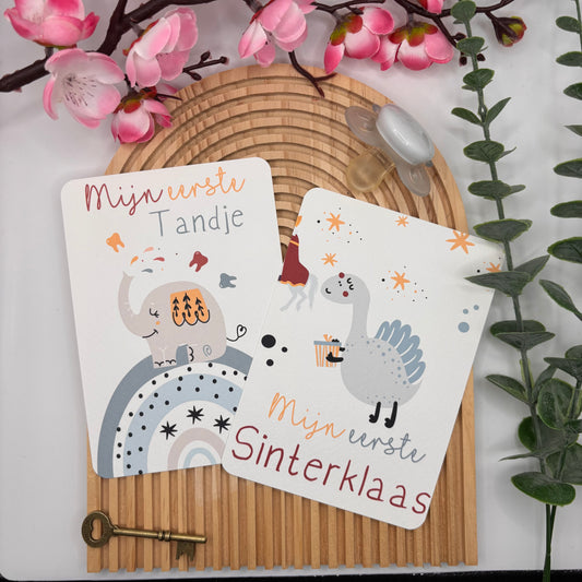 Mijlpaalkaarten Set 31 kaarten – Colorful World | Baby’s Eerste Jaar met Dieren