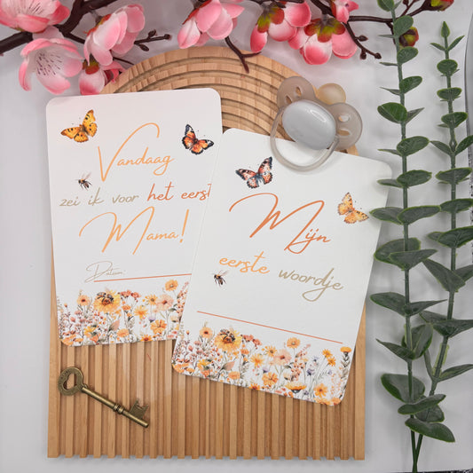 Mijlpaalkaarten Set 31 kaarten – Wildflowers | Baby’s Eerste Jaar in Watercolor Stijl