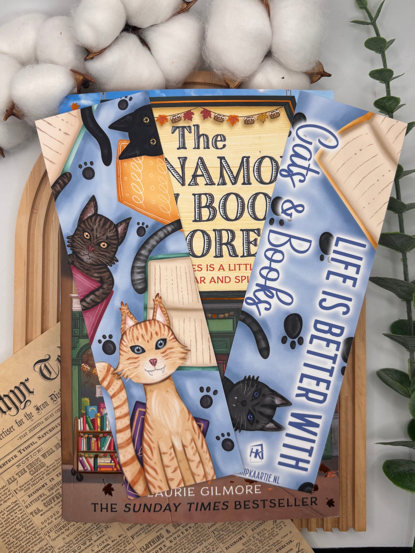 katten boekenlegger met leuke quote