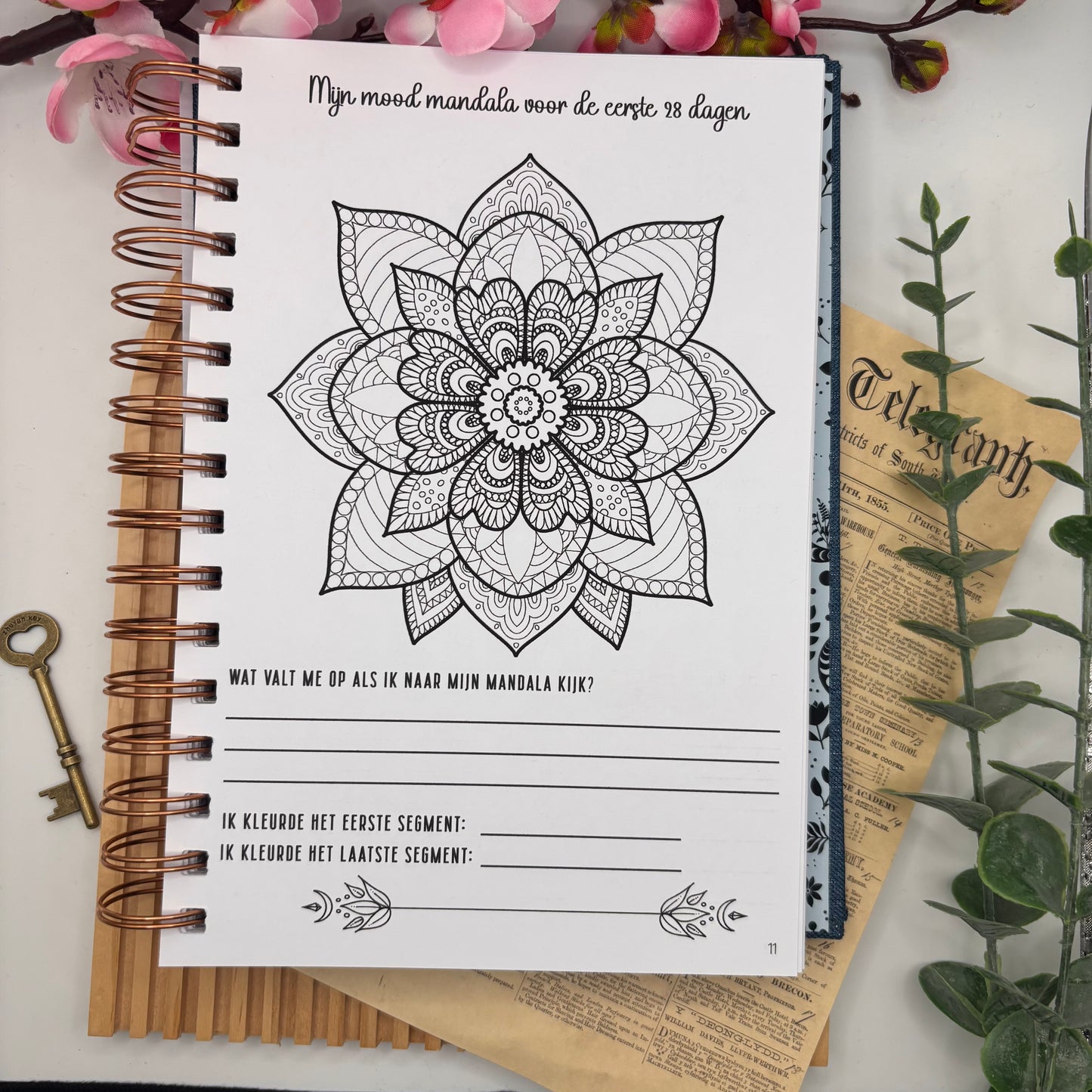 1 van de 3 mood mandala van het mental health journal van Hip Kaartje