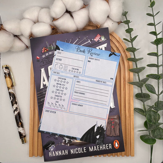 Handgemaakt Book Review Notepad Flying Dragons, 50 pagina’s A6 – Hip Kaartje