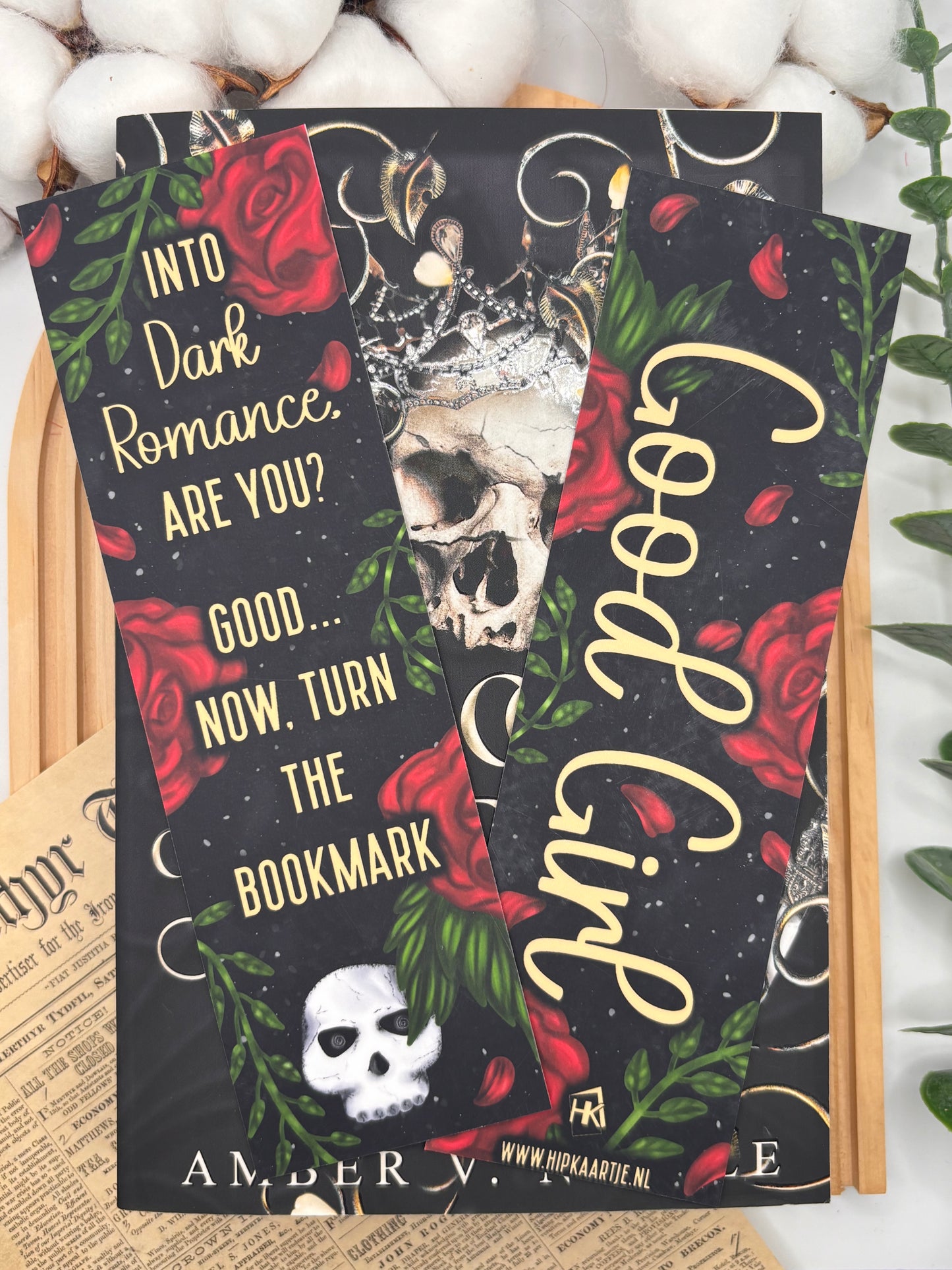 boekenleggers dark romance fanaten met schedel en quote