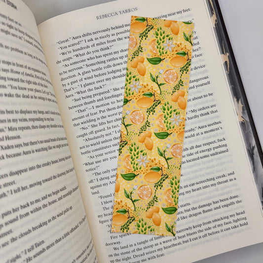 Boekenlegger – Lemon Zest | Citroenen, Bloemen & Blaadjes