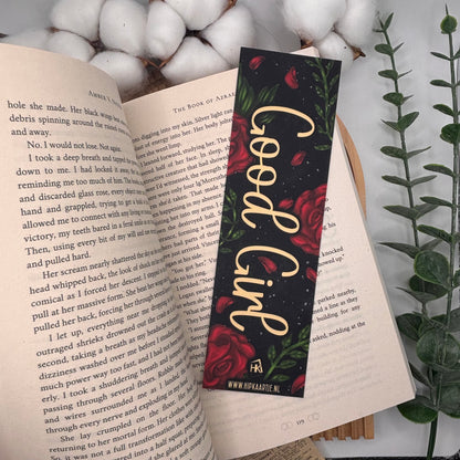 Good girl boekenleggers speciaal voor de dark romance liefhebber met rozen en bladeren