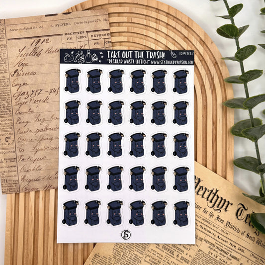 Planner Stickervel – Grey Bin Day | Restafval Reminder Sticker