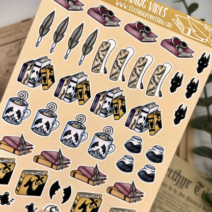 Planner Stickervel – Reading Vibes | Bookish Stickers voor Journals
