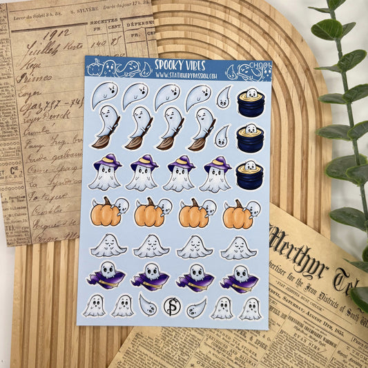 Planner Stickervel – Spooky Ghosts | Halloween Decoratie Stickers