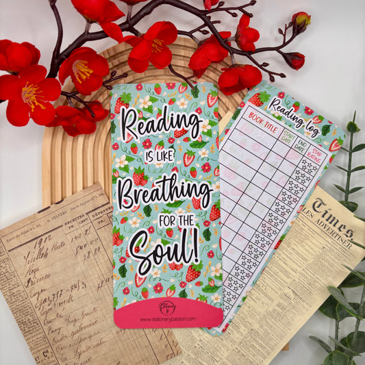 Reading Log Boekenlegger – Breathing for the Soul | Aardbeien & Bloemen