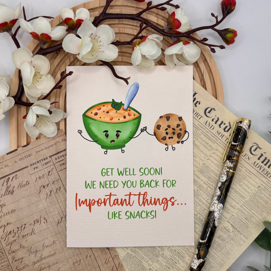 Wenskaart – Get Well Soon | Kawaii Soep & Koekje